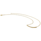 Lab-Grown Diamond Curved Bar Necklace in 14K Yellow Gold (1/2 ct. tw.), 18 Inch - Sophia Jewelers