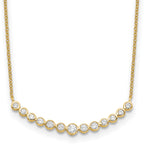 Lab-Grown Diamond Curved Bar Necklace in 14K Yellow Gold (1/2 ct. tw.), 18 Inch - Sophia Jewelers
