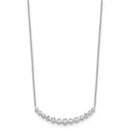 Lab-Grown Diamond Curved Bar Necklace in 14K White Gold (3/4 ct. tw.), 18 Inch - Sophia Jewelers