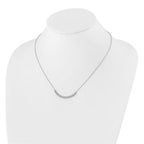 Lab-Grown Diamond Curved Bar Necklace in 14K White Gold (3/4 ct. tw.), 18 Inch - Sophia Jewelers