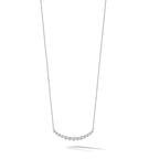 Lab-Grown Diamond Curved Bar Necklace in 14K White Gold (3/4 ct. tw.), 18 Inch - Sophia Jewelers