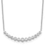 Lab-Grown Diamond Curved Bar Necklace in 14K White Gold (3/4 ct. tw.), 18 Inch - Sophia Jewelers
