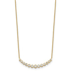 Lab-Grown Diamond Curved Bar Necklace in 14K Yellow Gold (3/4 ct. tw.), 18 Inch - Sophia Jewelers
