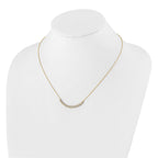 Lab-Grown Diamond Curved Bar Necklace in 14K Yellow Gold (3/4 ct. tw.), 18 Inch - Sophia Jewelers