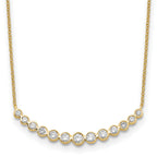 Lab-Grown Diamond Curved Bar Necklace in 14K Yellow Gold (3/4 ct. tw.), 18 Inch - Sophia Jewelers