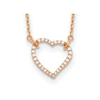 Lab-Grown Diamond Hearts Necklace in 14K Rose Gold (1/5 ct. tw.), 18 Inch - Sophia Jewelers