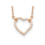 Lab-Grown Diamond Hearts Necklace in 14K Rose Gold (1/5 ct. tw.), 18 Inch - Sophia Jewelers