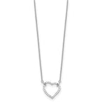 Lab-Grown Diamond Hearts Necklace in 14K White Gold (1/5 ct. tw.), 18 Inch - Sophia Jewelers