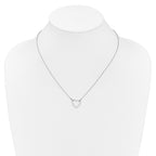 Lab-Grown Diamond Hearts Necklace in 14K White Gold (1/5 ct. tw.), 18 Inch - Sophia Jewelers