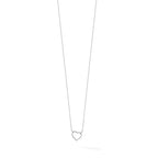 Lab-Grown Diamond Hearts Necklace in 14K White Gold (1/5 ct. tw.), 18 Inch - Sophia Jewelers