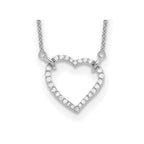 Lab-Grown Diamond Hearts Necklace in 14K White Gold (1/5 ct. tw.), 18 Inch - Sophia Jewelers