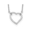 Lab-Grown Diamond Hearts Necklace in 14K White Gold (1/5 ct. tw.), 18 Inch - Sophia Jewelers