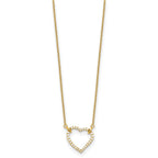 Lab-Grown Diamond Hearts Necklace in 14K Yellow Gold (1/5 ct. tw.), 18 Inch - Sophia Jewelers