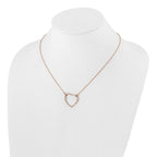 Lab-Grown Diamond Open Heart Necklace in 14K Rose Gold (3/4 ct. tw.), 18 Inch - Sophia Jewelers