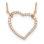 Lab-Grown Diamond Open Heart Necklace in 14K Rose Gold (3/4 ct. tw.), 18 Inch - Sophia Jewelers