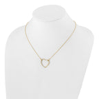 Lab-Grown Diamond Open Heart Necklace in 14K Yellow Gold (3/4 ct. tw.), 18 Inch - Sophia Jewelers