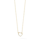 Lab-Grown Diamond Open Heart Necklace in 14K Yellow Gold (3/4 ct. tw.), 18 Inch - Sophia Jewelers