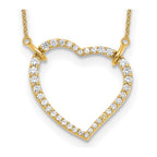 Lab-Grown Diamond Open Heart Necklace in 14K Yellow Gold (3/4 ct. tw.), 18 Inch - Sophia Jewelers