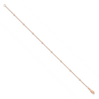 True Origin 14k Rose Gold 1/6 carat Lab Grown Diamond VS+ F+ Seven Station 7 inch Bracelet