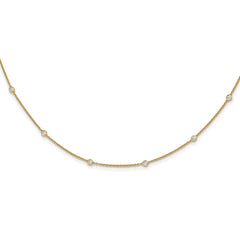 True Origin 14k 1/2 carat Lab Grown Diamond VS+ F+ Eighteen Station 18 inch Necklace
