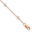 True Origin 14k Rose Gold 3/8 carat Lab Grown Diamond VS+ F+ Seven Station 7 inch Bracelet