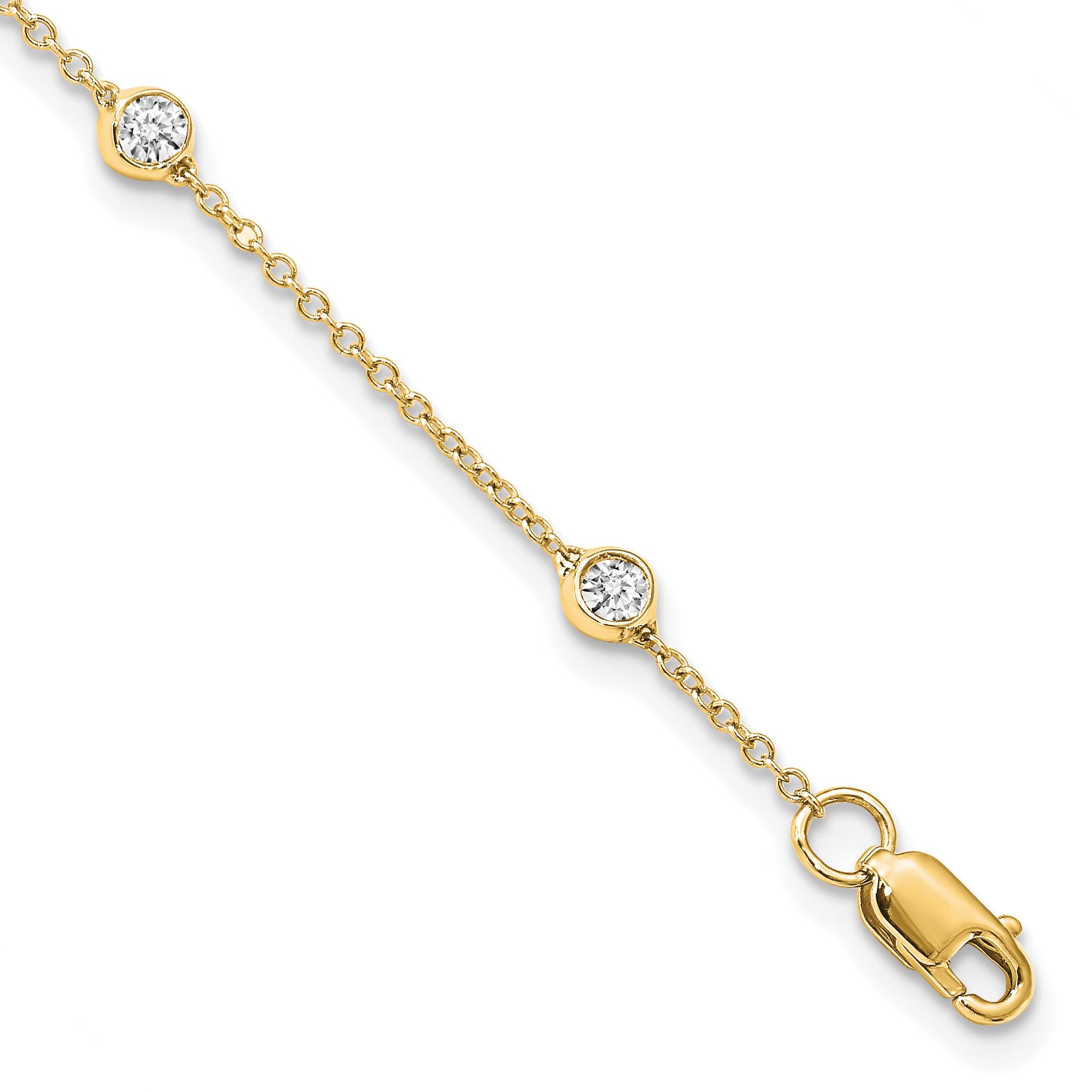 True Origin 14k 1/2 carat Lab Grown Diamond VS+ F+ Eight Station 8 inch Bracelet Main image