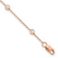 True Origin 14k Rose Gold 1/2 carat Lab Grown Diamond VS+ F+ Nine Station 9 inch Bracelet