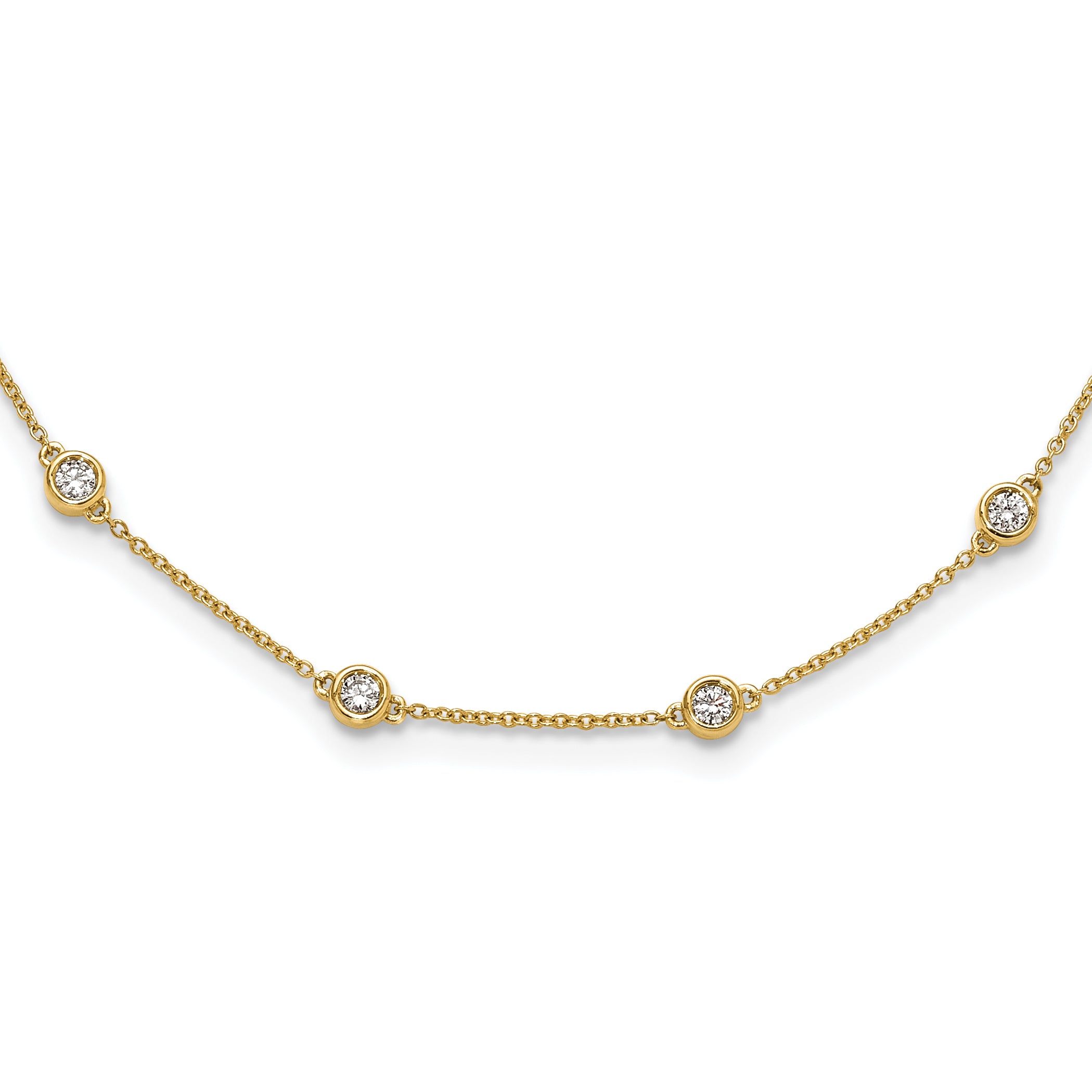 True Origin 14k 1 carat Lab Grown Diamond VS+ F+ Sixteen Station 16 inch Necklace Main image