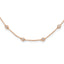 True Origin 14k Rose Gold 1 1/6 carat Lab Grown Diamond VS+ F+ Eighteen Station 18 inch Necklace