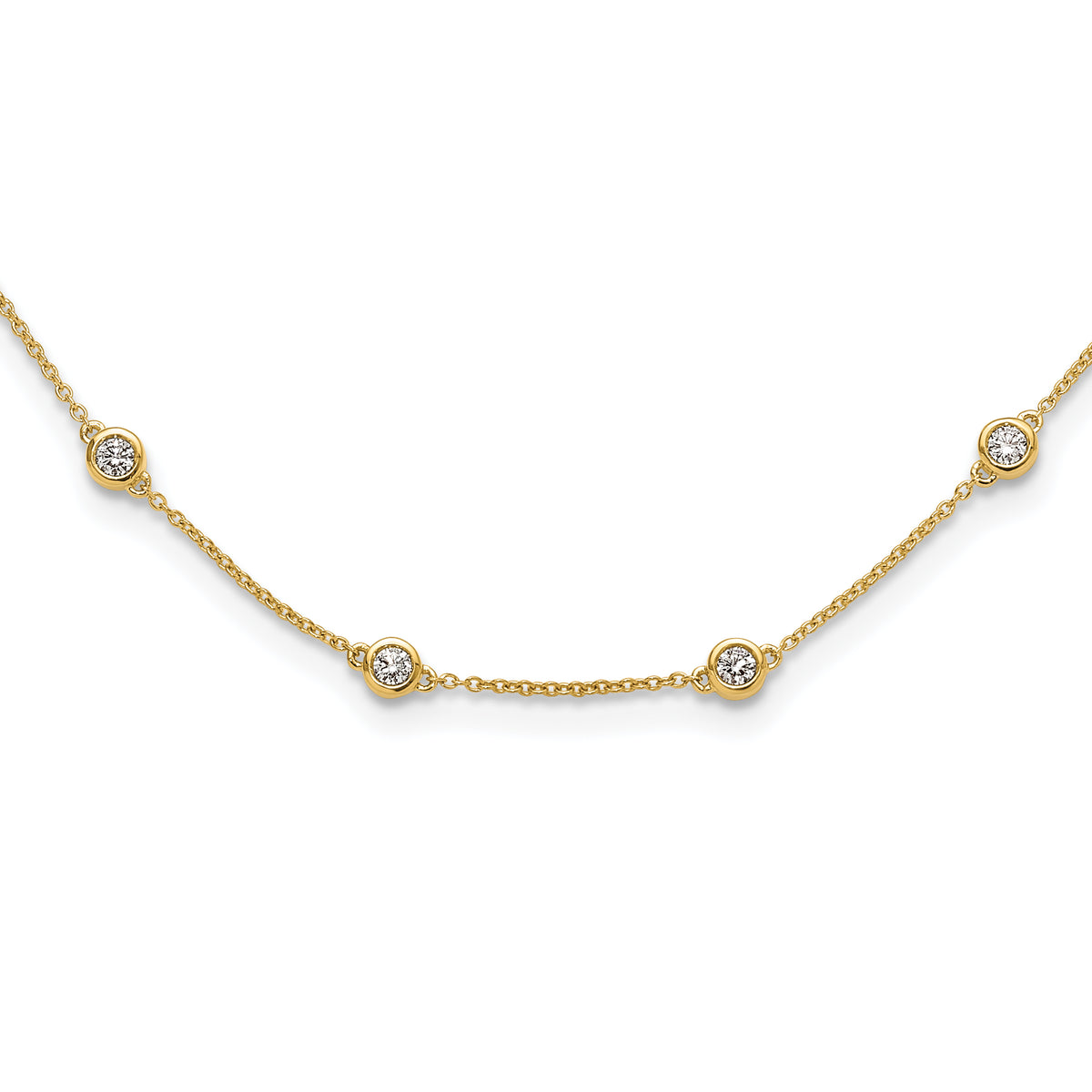 True Origin 14k 1 1/6 carat Lab Grown Diamond VS+ F+ Eighteen Station 18 inch Necklace