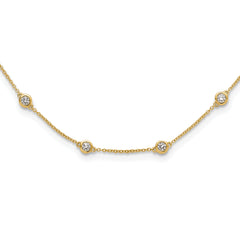 True Origin 14k 1 1/6 carat Lab Grown Diamond VS+ F+ Eighteen Station 18 inch Necklace