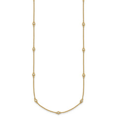 14k Complete 1/3 carat Bezel-set Diamond and Cable Chain 17-Station 20 inch Necklace