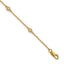 14k Complete 1/10 carat Bezel-set Diamond and Cable Chain 6-Station 7 inch Bracelet