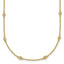 14k Complete 1/3 carat Bezel-set Diamond and Cable Chain 20-Station 20 inch Necklace