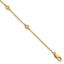 14k Complete 1/6 carat Bezel-set Diamond and Cable Chain 6-Station 7 inch Bracelet