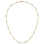 14k Complete 1/2 carat Bezel-set Diamond and Cable Chain 18-Station 18 inch Necklace