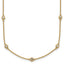 14k Complete 5/8 carat Bezel-set Diamond and Cable Chain 17-Station 20 inch Necklace