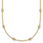 14k Complete 3/4 carat Bezel-set Diamond and Cable Chain 20-Station 20 inch Necklace