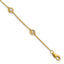14k Complete 1/3 carat Bezel-set Diamond and Cable Chain 6-Station 7 inch Bracelet