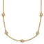 14k Complete 1.3 carat Bezel-set Diamond and Cable Chain 20-Station 20 inch Necklace