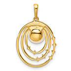 14K Polished 1/15 carat Diamond and White Freshwater Cultured Pearl Ovals Pendant