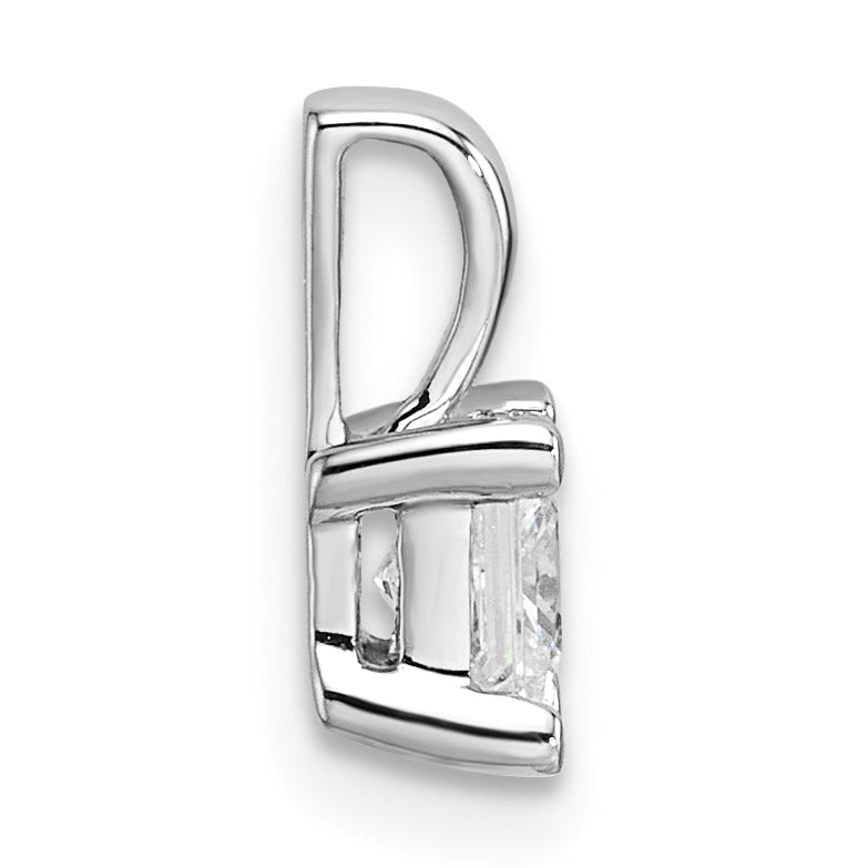 14k White Gold 1/2 carat Lab Grown Diamond VS/SI+ G+ 18 inch 4 Prong Pendant Necklace Secondary image