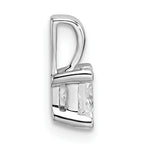 14k White Gold 1/2 carat Lab Grown Diamond VS/SI+ G+ 18 inch 4 Prong Pendant Necklace