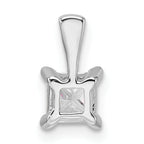 14k White Gold 1/2 carat Lab Grown Diamond VS/SI+ G+ 18 inch 4 Prong Pendant Necklace