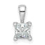 14k White Gold 1/2 carat Lab Grown Diamond VS/SI+ G+ 18 inch 4 Prong Pendant Necklace
