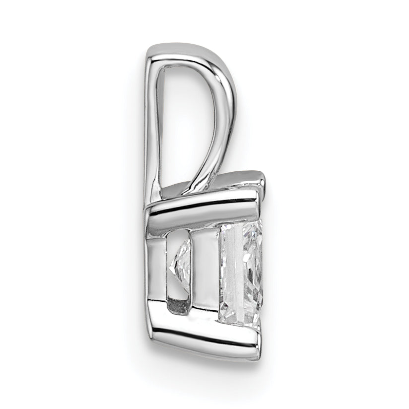 14k White Gold 3/4 carat Lab Grown Diamond VS/SI+ G+ 18 inch 4 Prong Pendant Necklace Secondary image