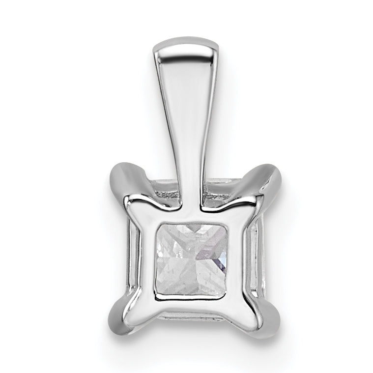 14k White Gold 3/4 carat Lab Grown Diamond VS/SI+ G+ 18 inch 4 Prong Pendant Necklace