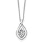 14k White Gold 3/4 carat Certified Lab Grown Diamond VS/SI+ G+ Complete 18 inch Necklace