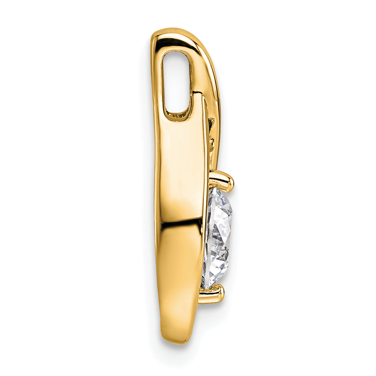 14k Lab Grown Diamond Pendant Mounting (No Stone Included)