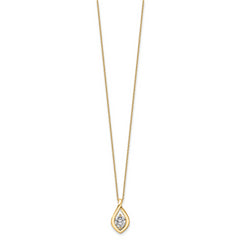 14k 3/4 carat Certified Lab Grown Diamond VS/SI+ G+ Complete 18 inch Necklace